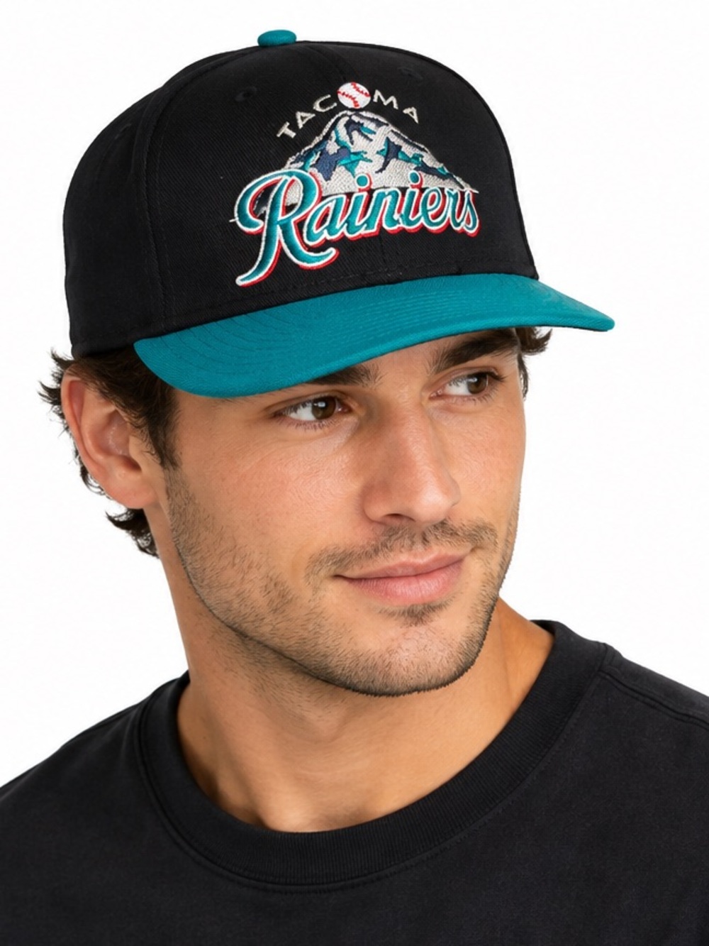 Tacoma Rainiers New Era Adjustable Hat Navy Teal Minor League Baseball Cap